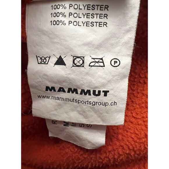 Mammut Half Zip Fleece Pullover Jacket Men’s Size L Orange Tecnopile Outdoor - Picture 6 of 6